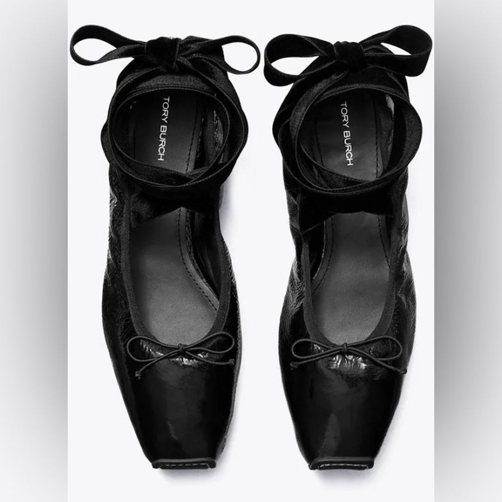 Tory Burch Ankle Wrap Ballerina Flats